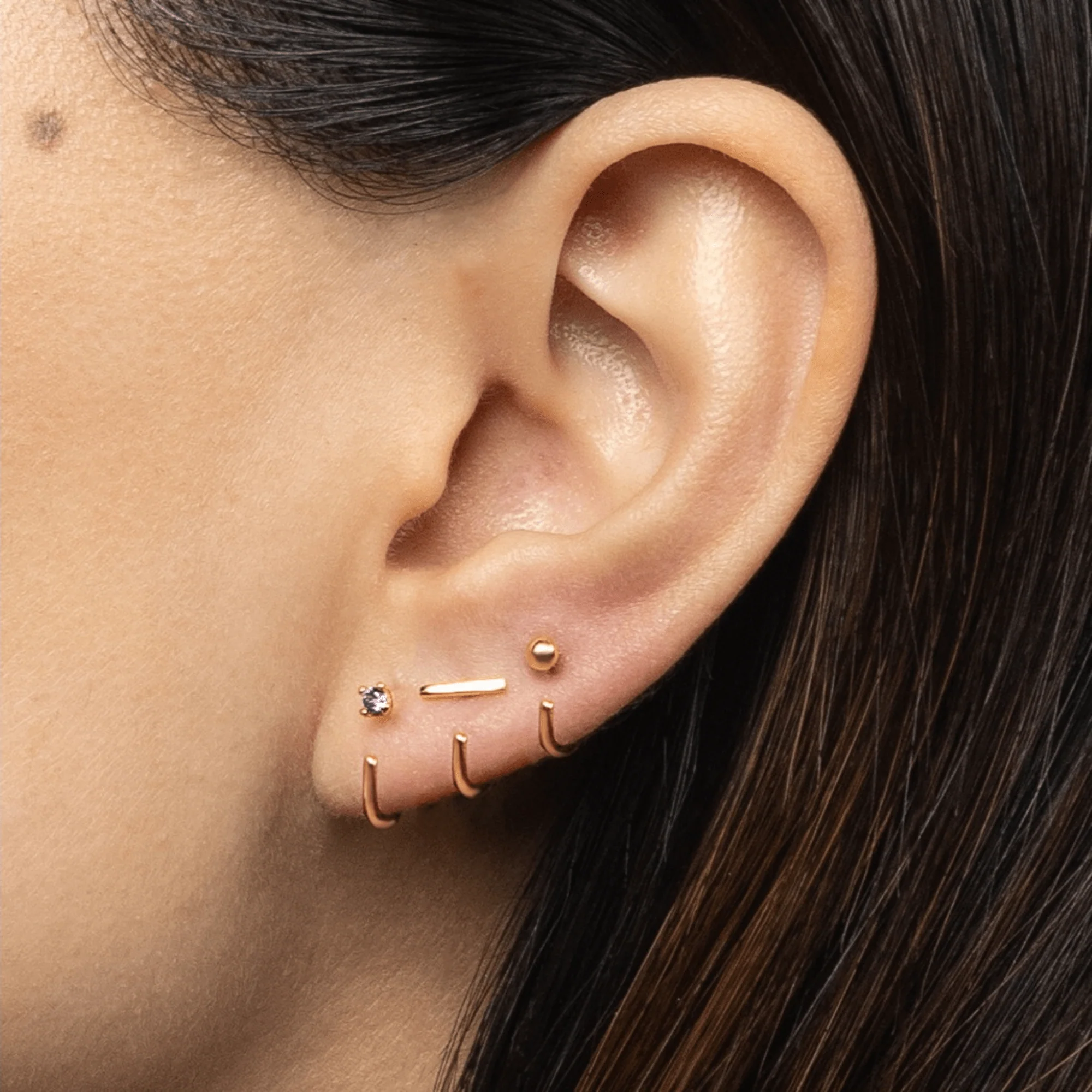 Stay Close Amethyst Hoops - Image 2