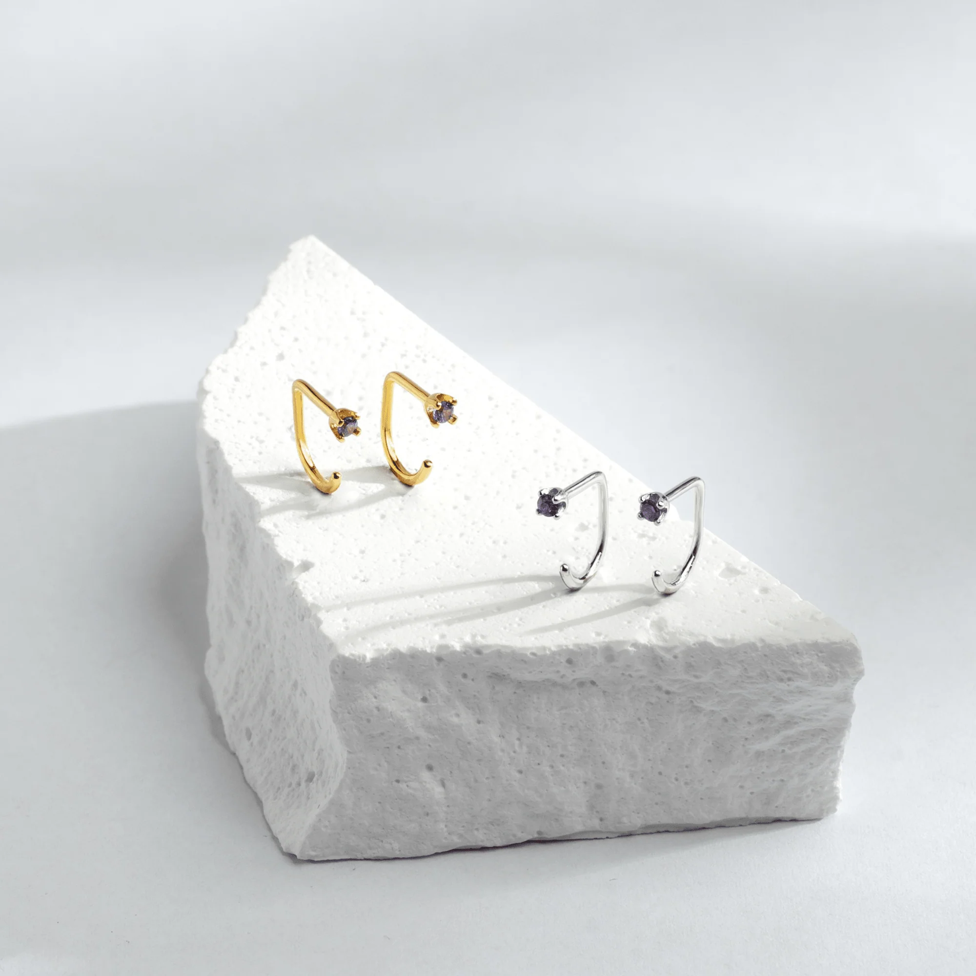 Stay Close Amethyst Hoops - Image 5