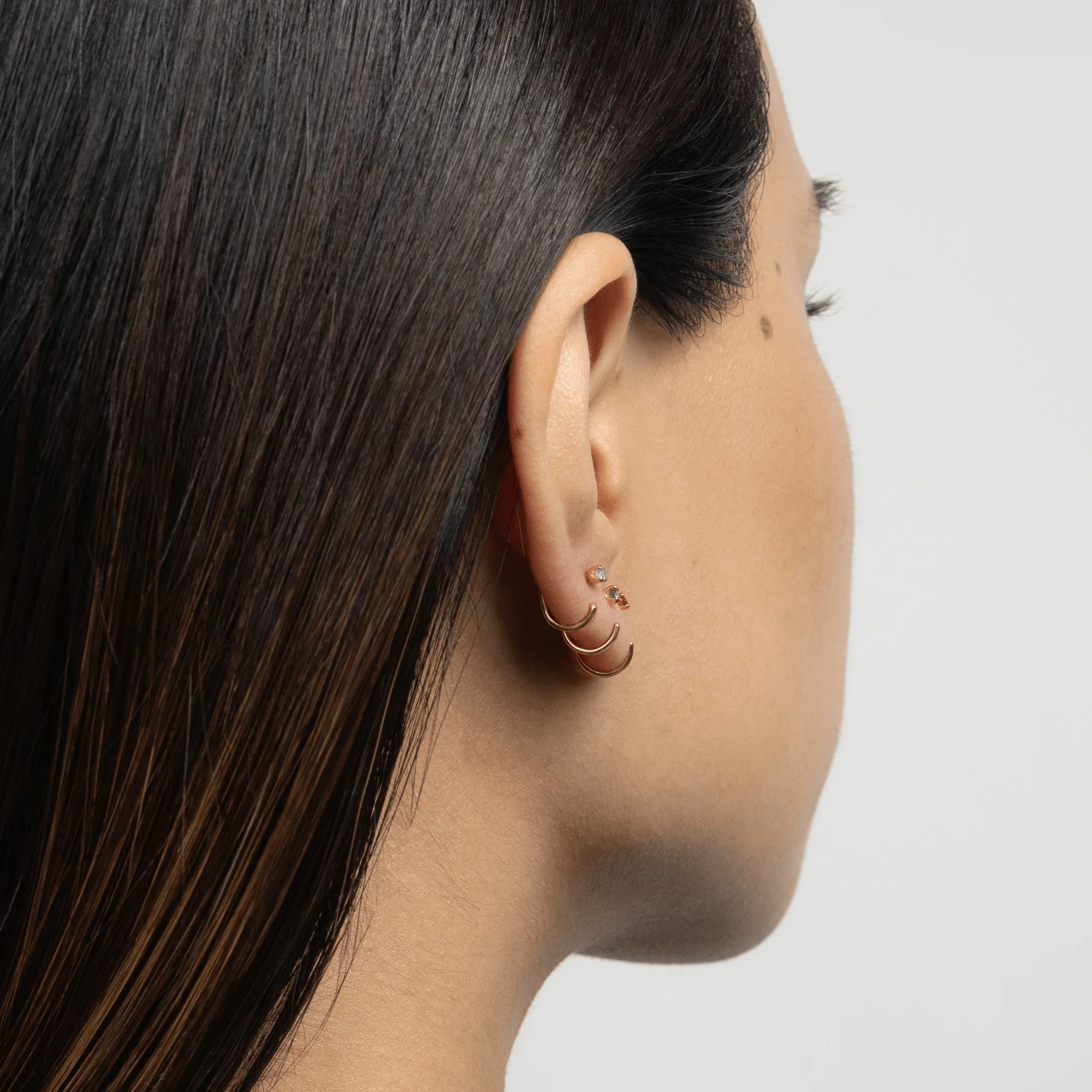 Stay Close Aquamarine Hoops - Image 4