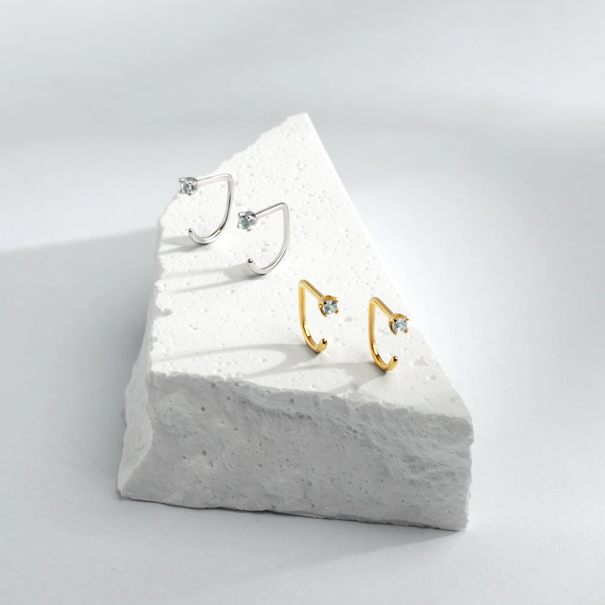 Stay Close Aquamarine Hoops - Image 6