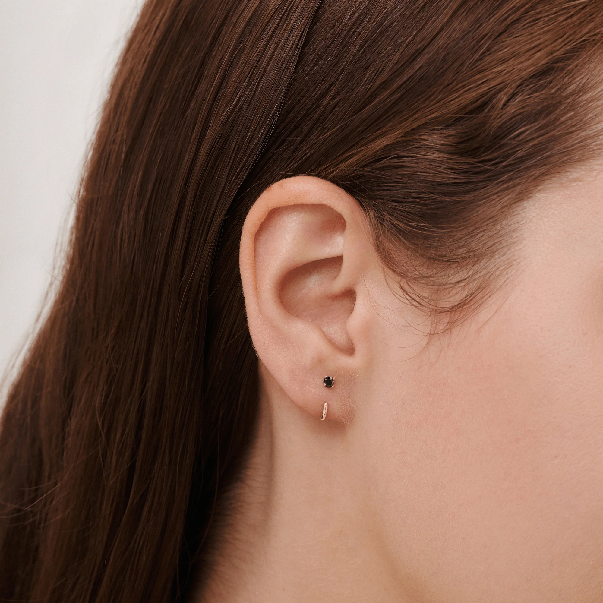 Stay Close Black Moissanite Hoops - Image 3