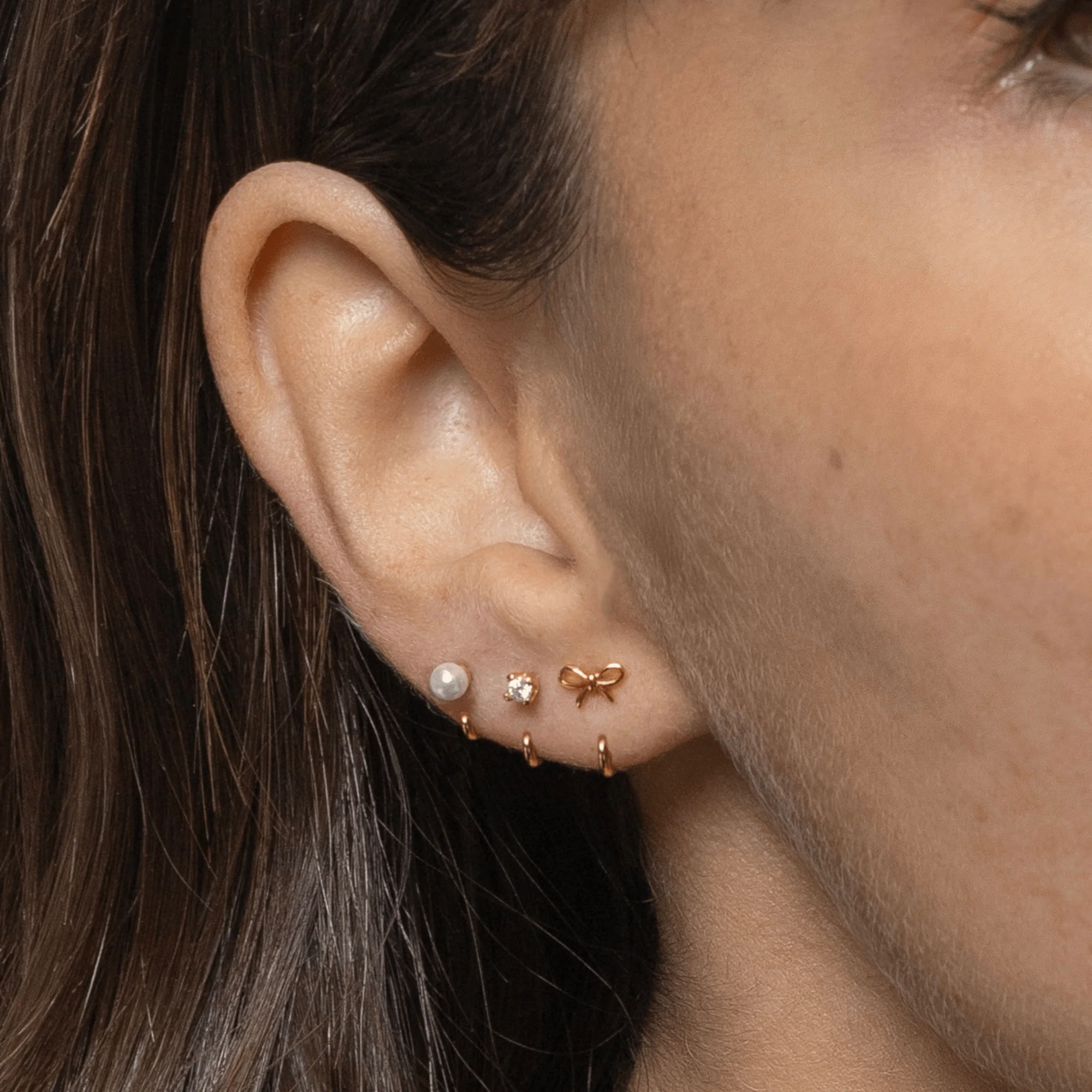 Stay Close Bow Hoops - Image 2