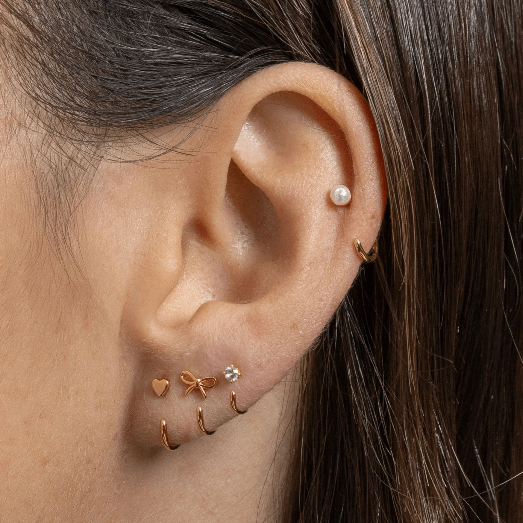 Stay Close Bow Hoops - Image 5
