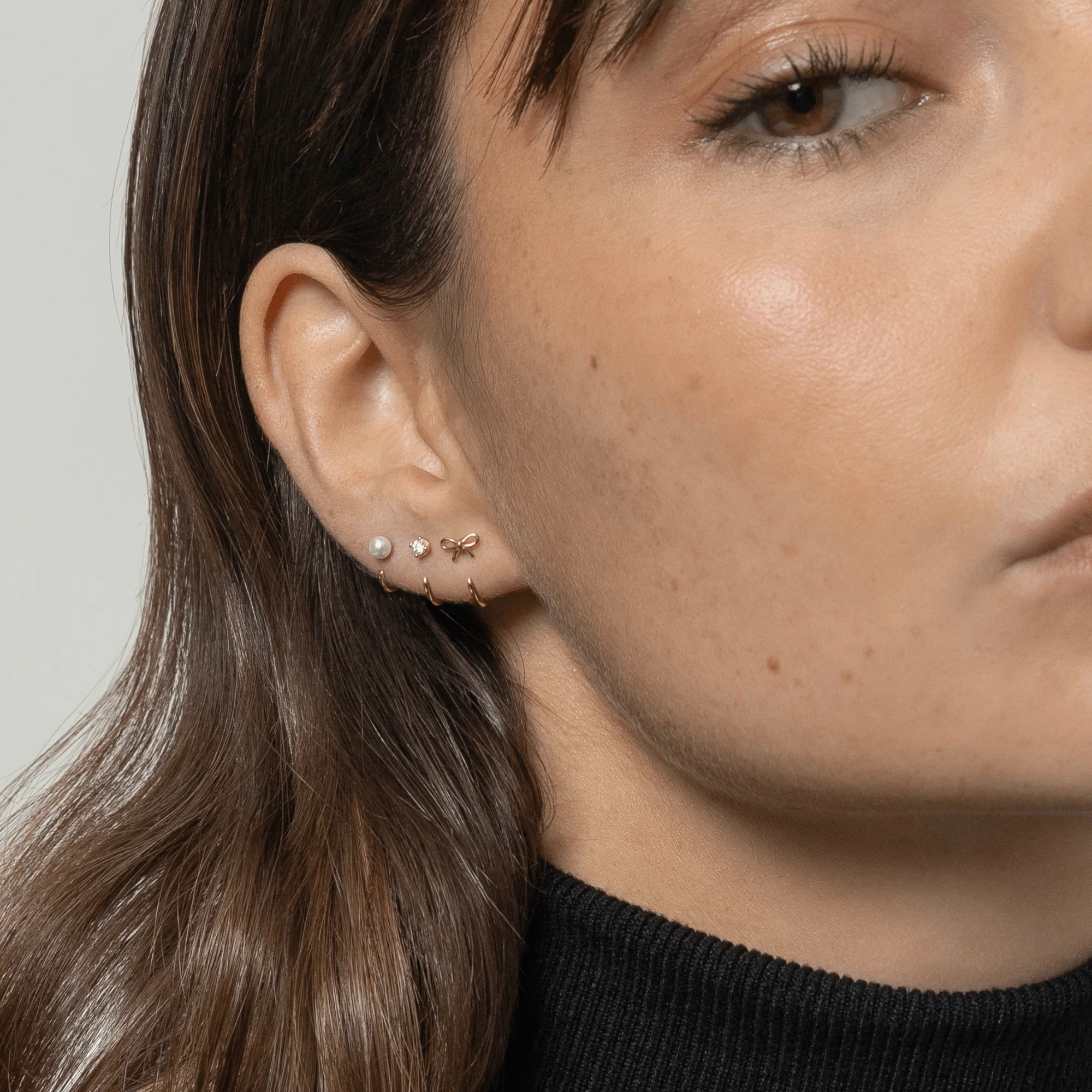 Stay Close Bow Hoops - Image 3