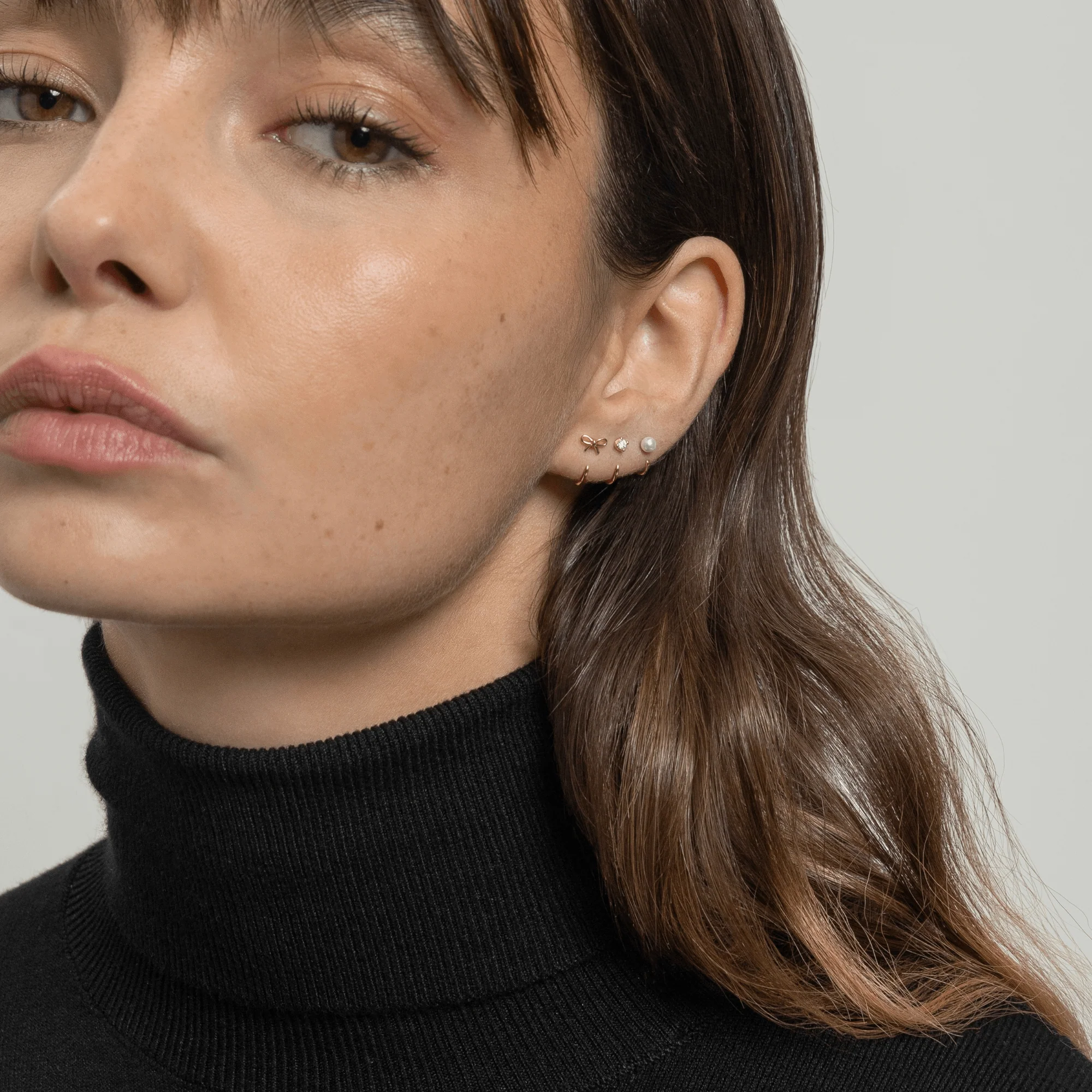 Stay Close Bow Hoops - Image 4