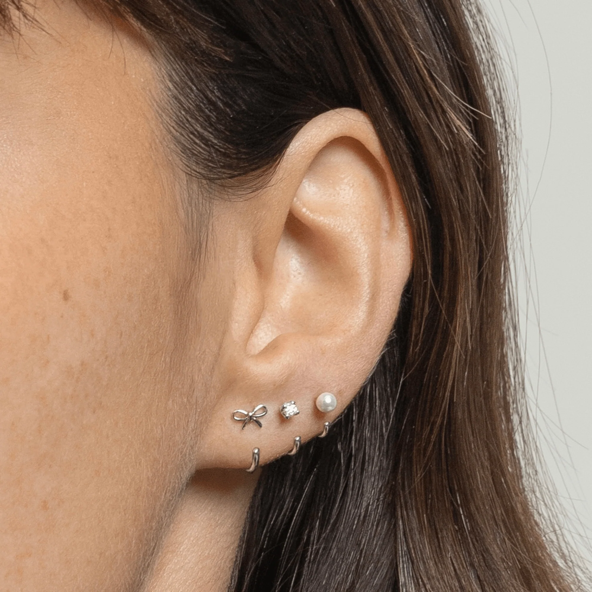 Stay Close Bow Hoops - Image 2