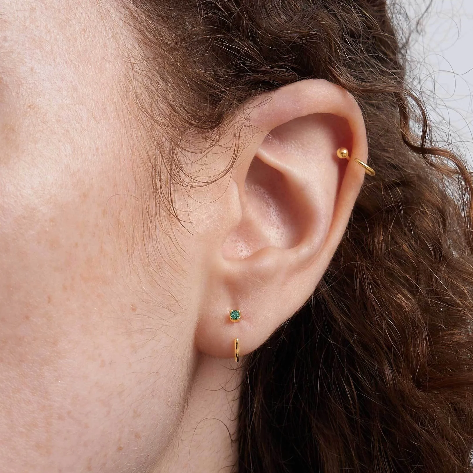 Stay Close Emerald Hoops - Image 3