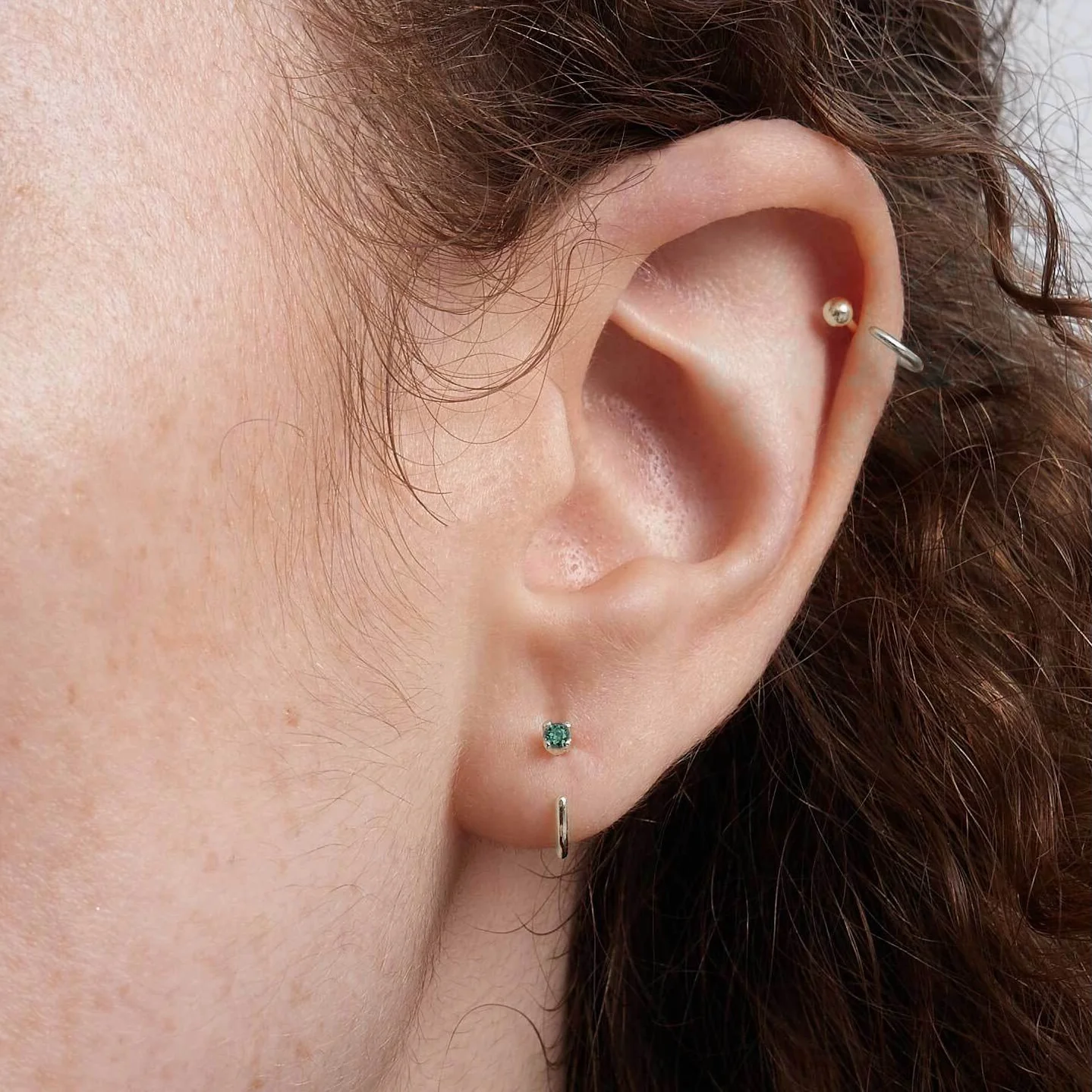 Stay Close Emerald Hoops - Image 3