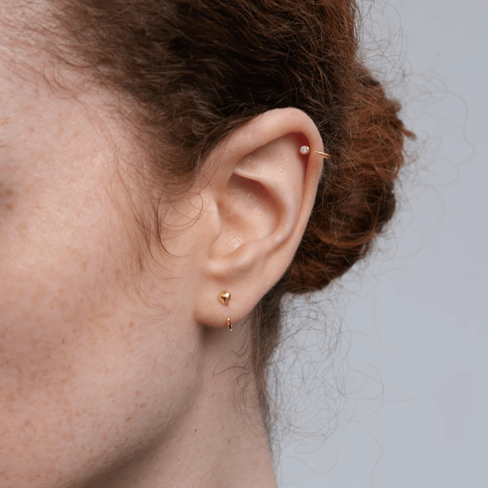 Stay Close Moissanite Bezel Hoops - Image 4
