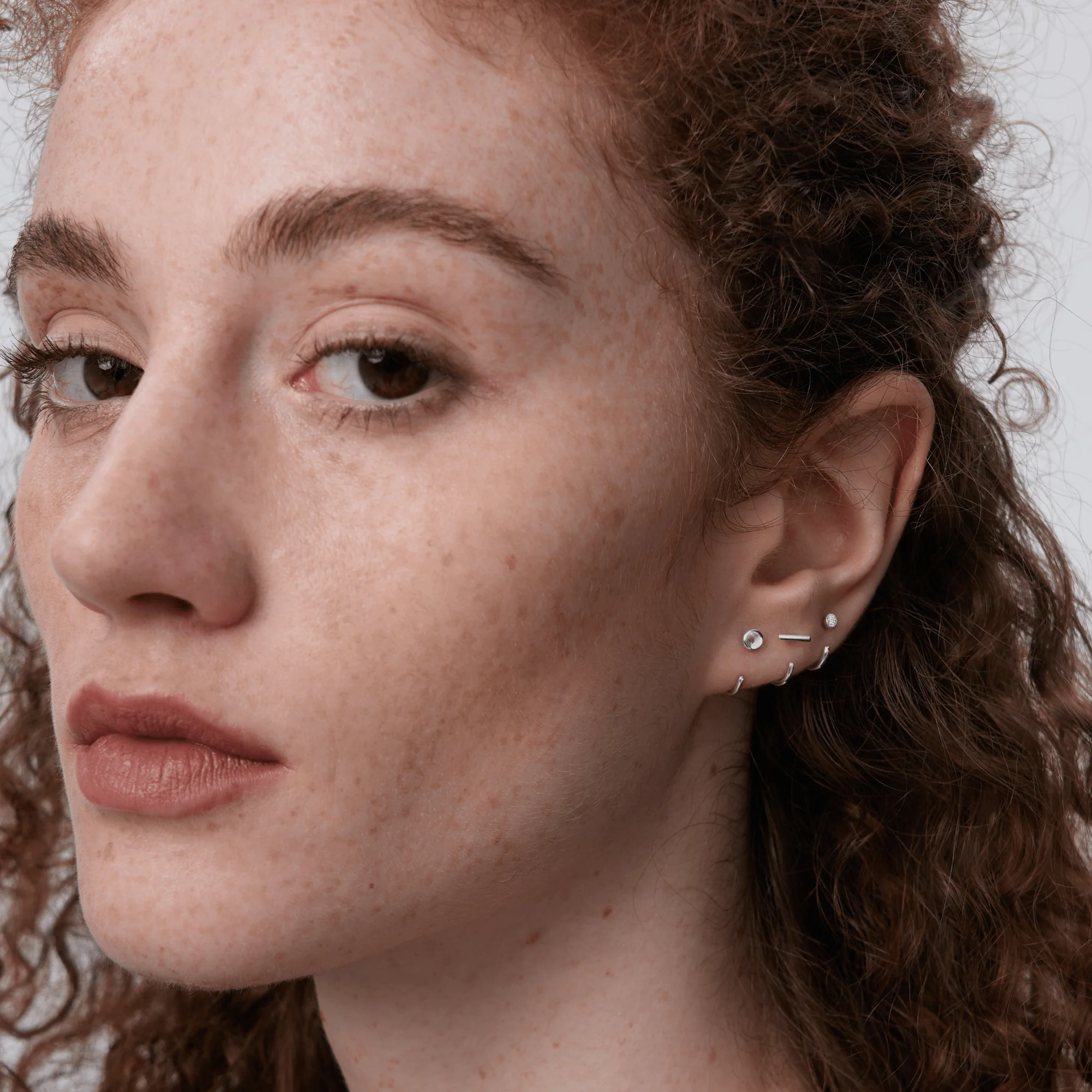 Stay Close Moissanite Bezel Hoops - Image 3