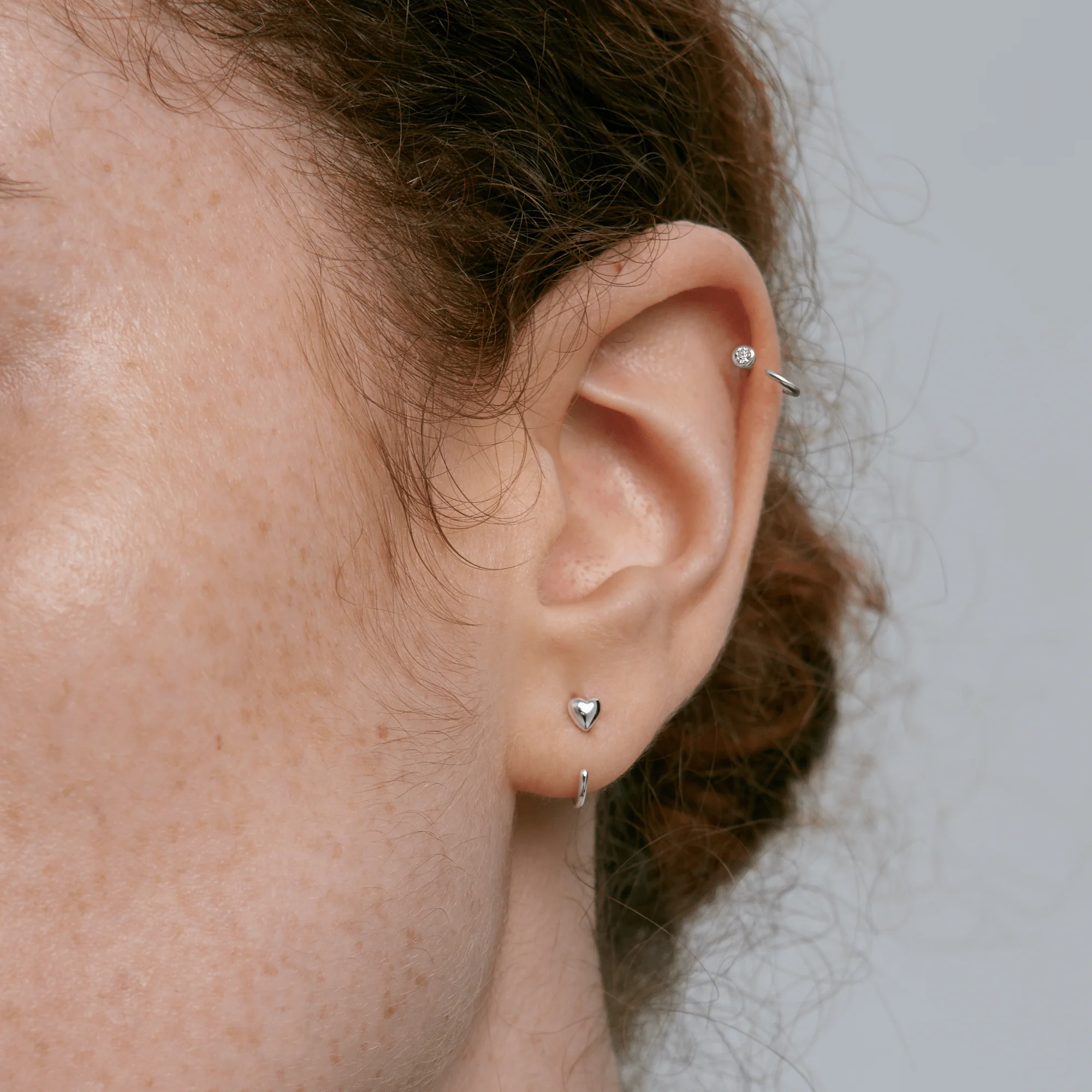 Stay Close Moissanite Bezel Hoops - Image 4