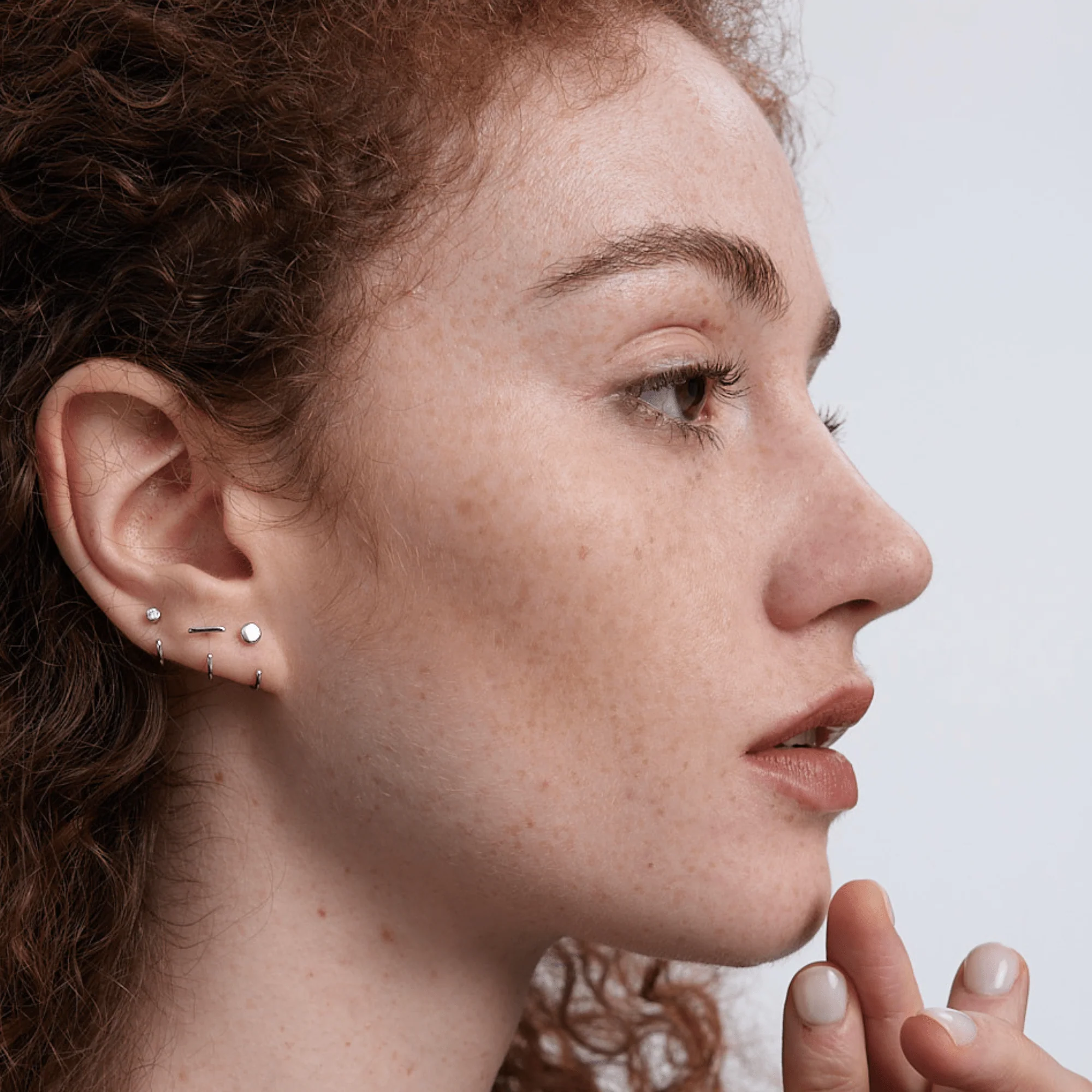 Stay Close Moissanite Bezel Hoops - Image 5