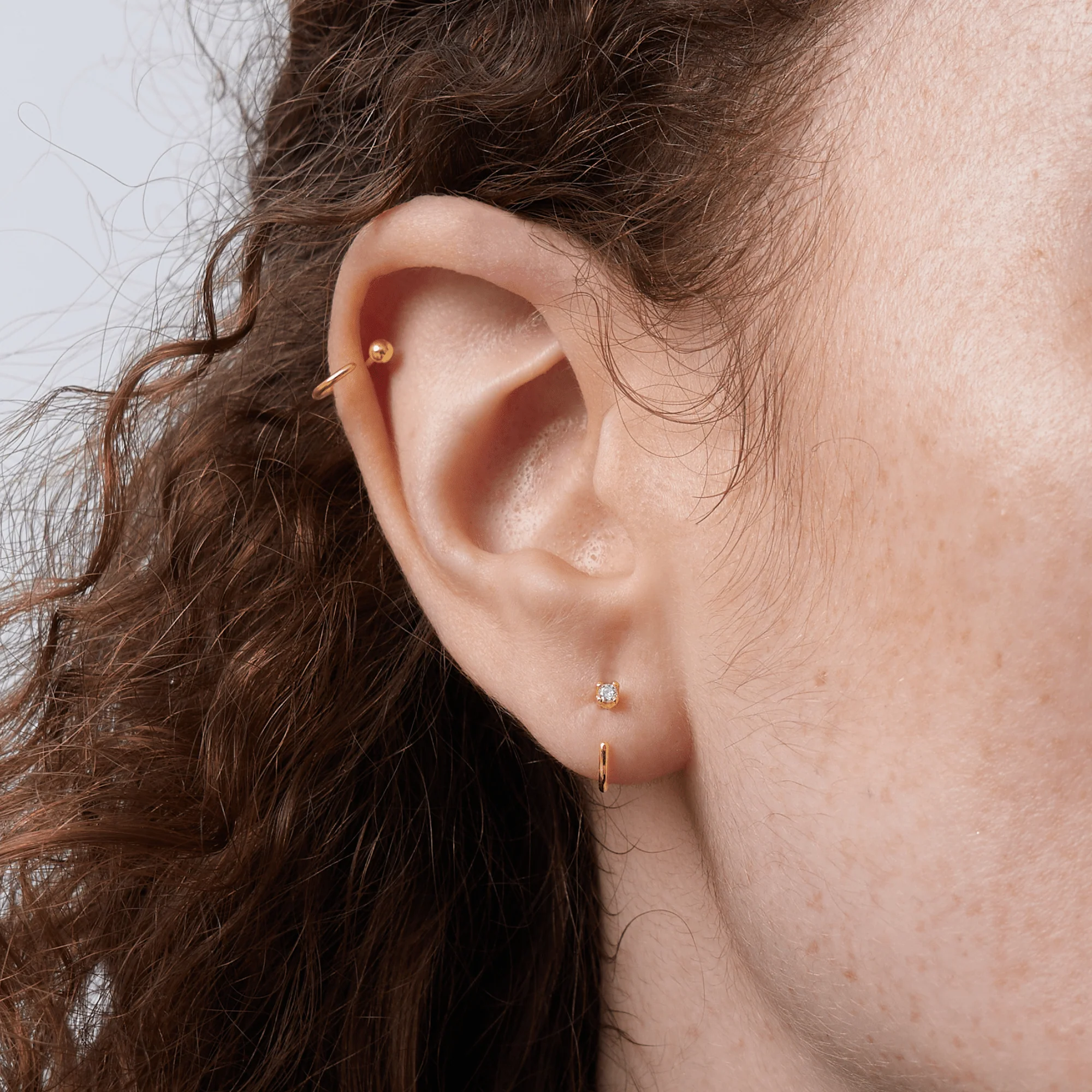 Stay Close Moissanite Hoops - Image 11