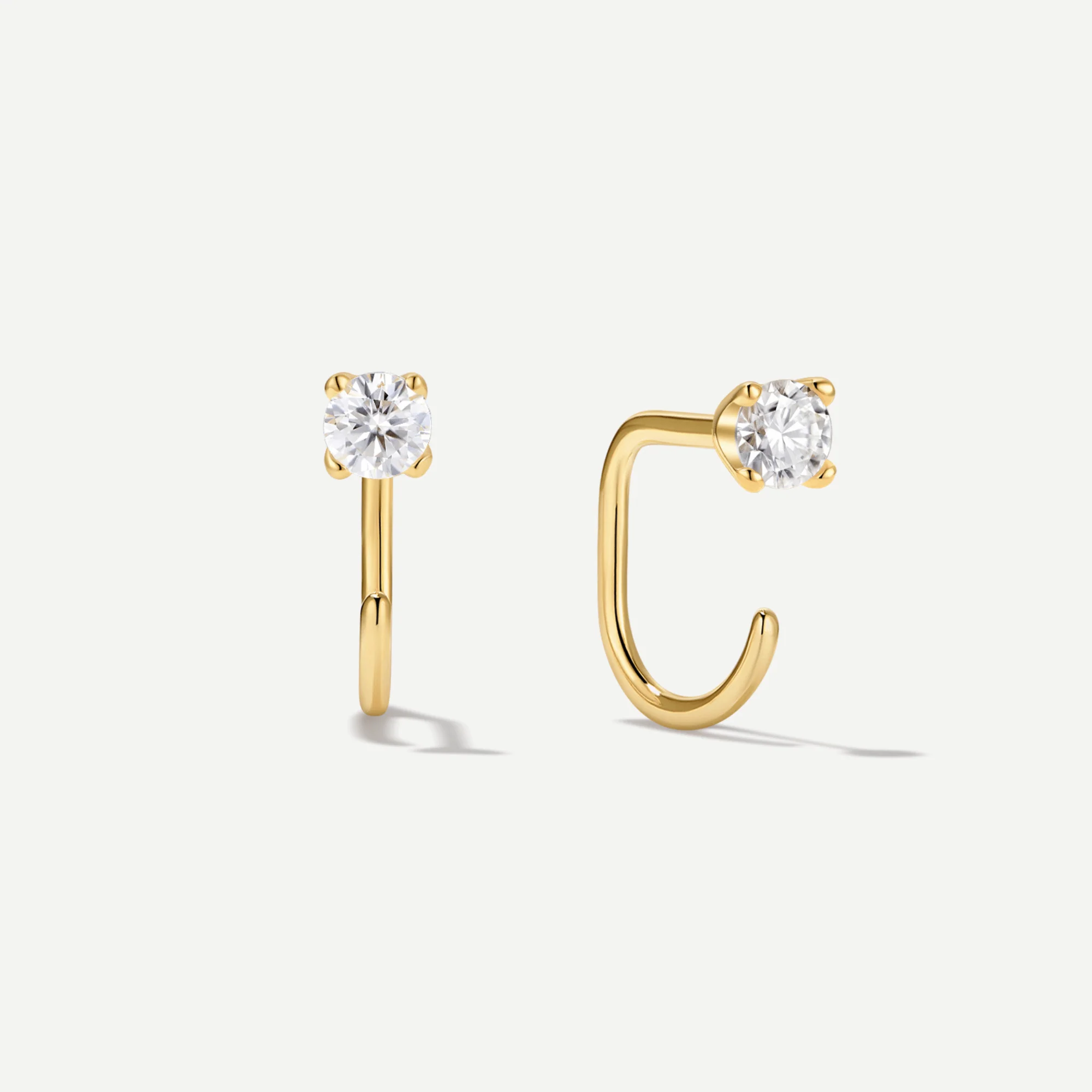 Stay Close Moissanite Hoops - Image 3