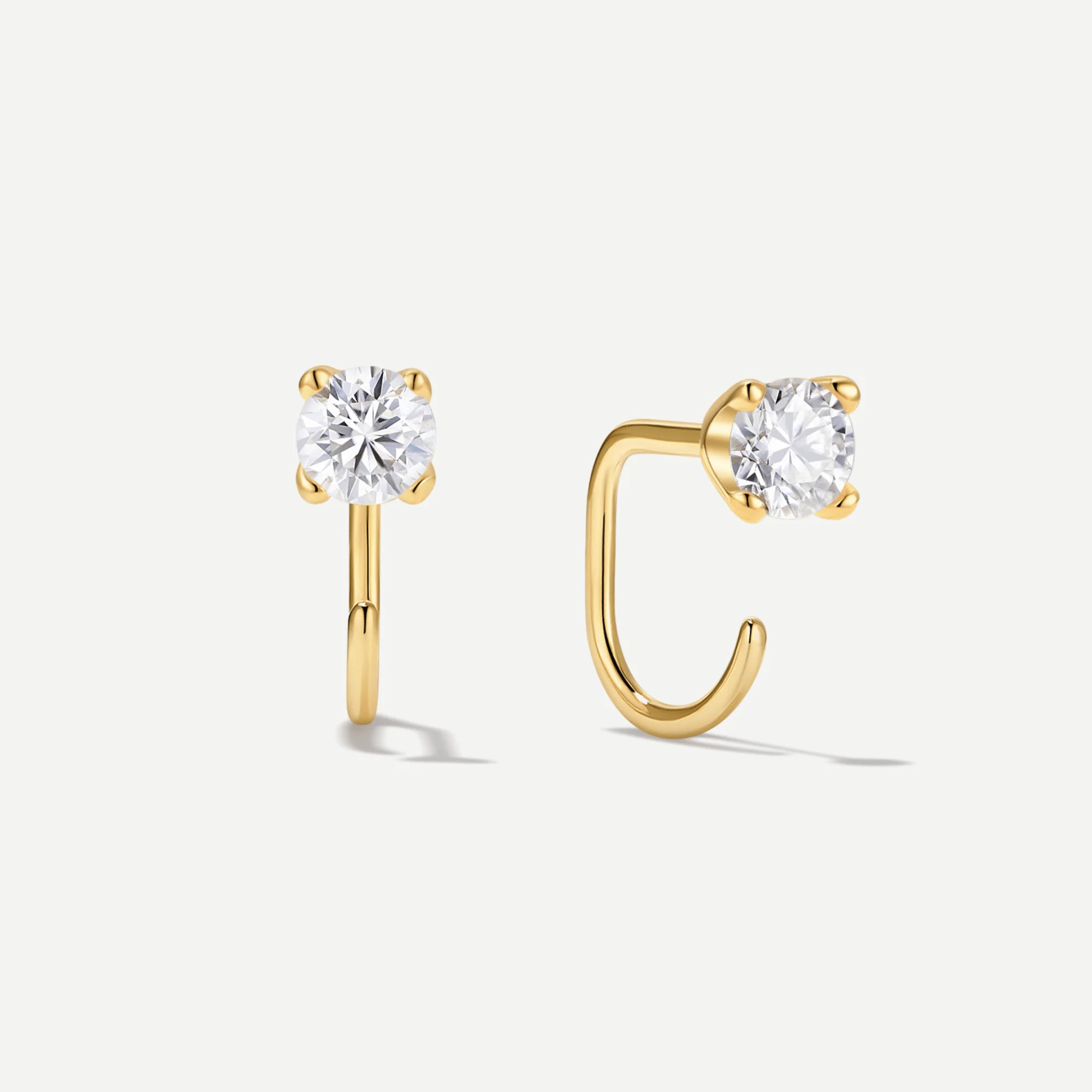 Stay Close Moissanite Hoops - Image 6