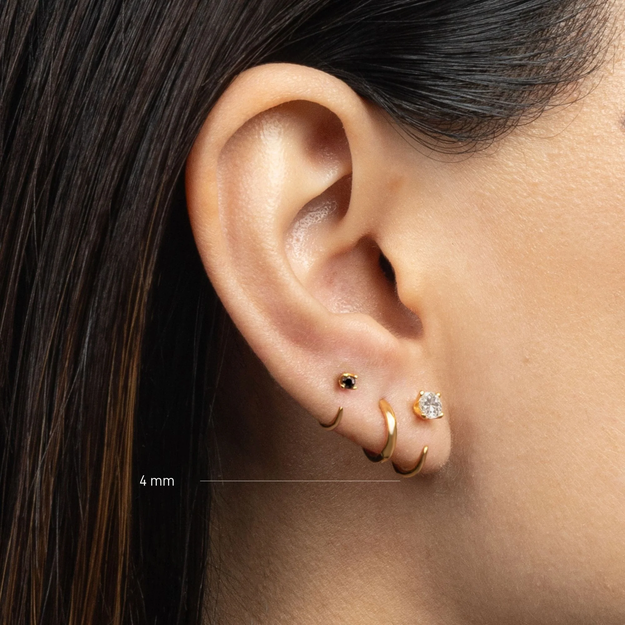 Stay Close Moissanite Hoops - Image 7