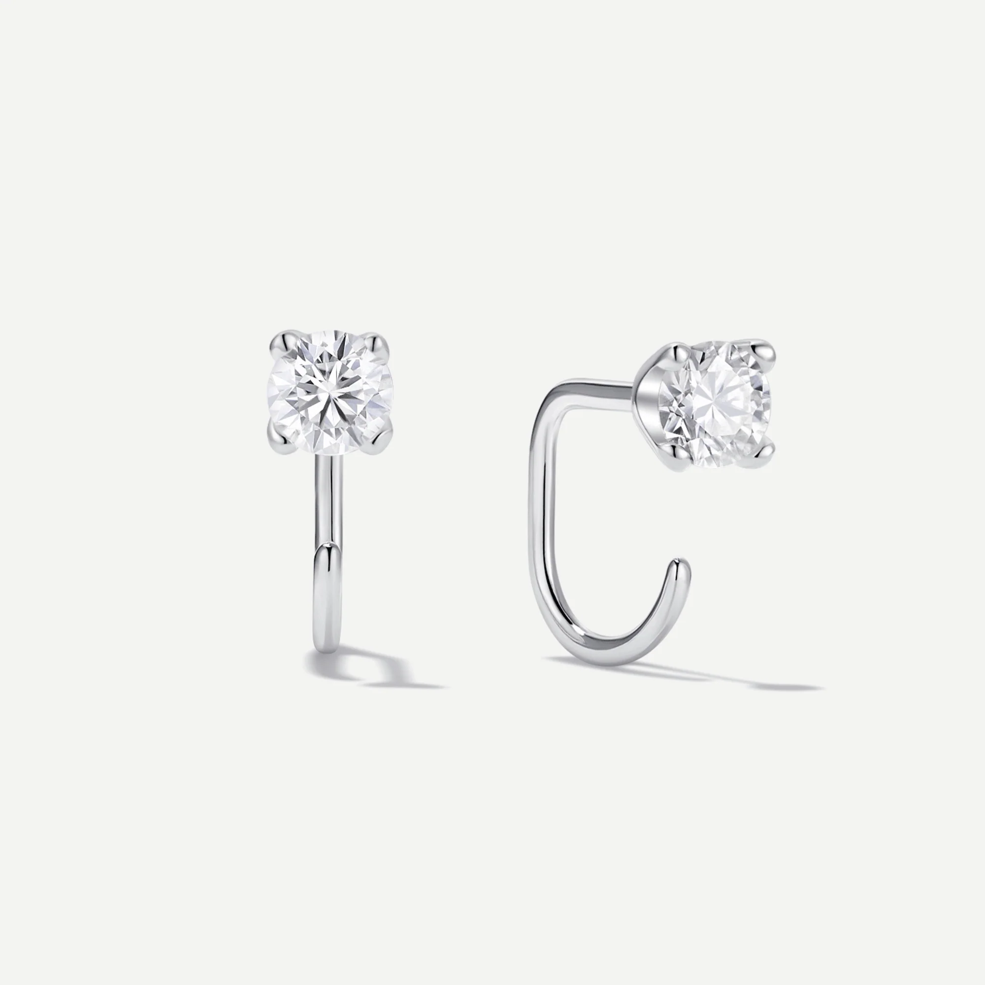 Stay Close Moissanite Hoops - Image 10