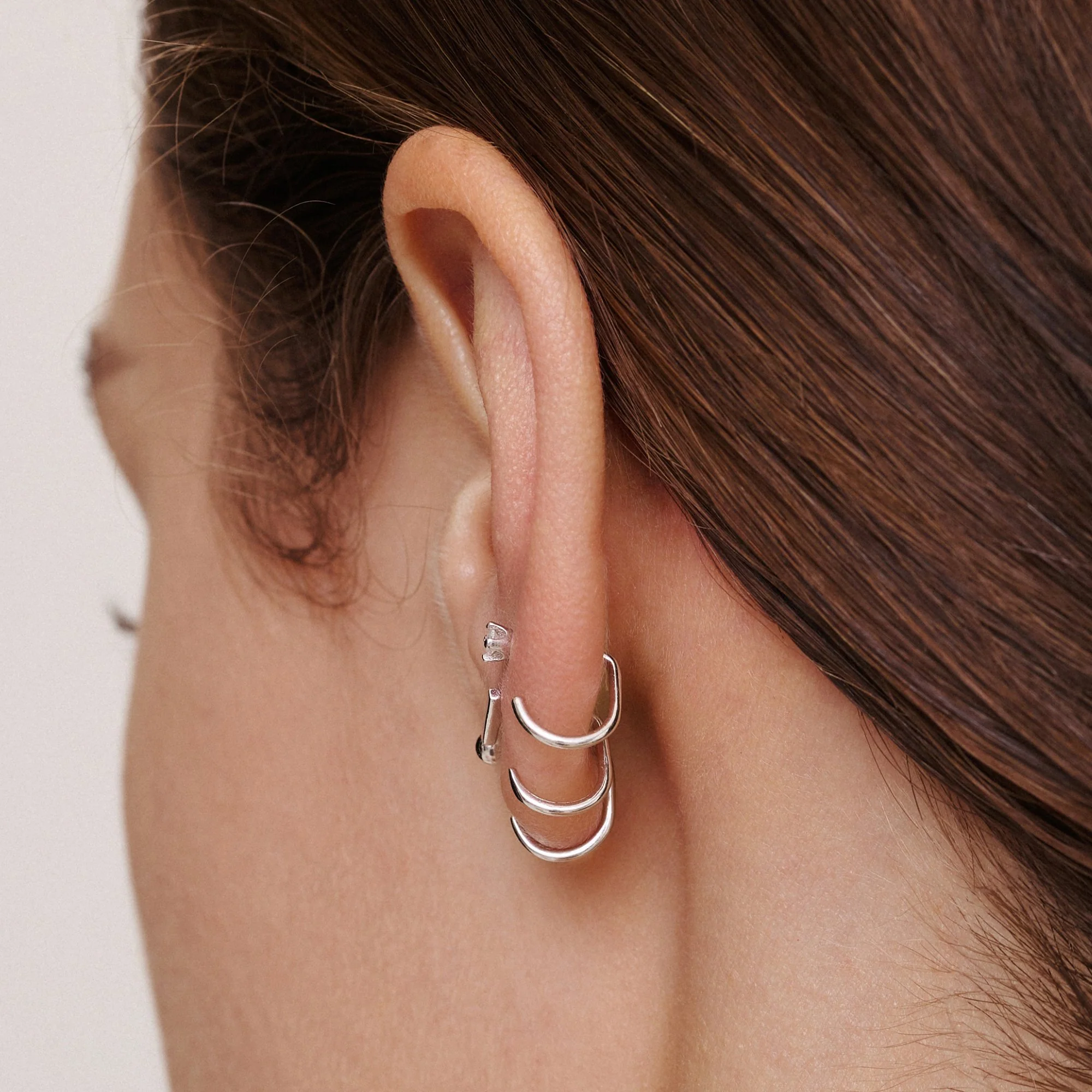 Stay Close Moissanite Hoops - Image 11