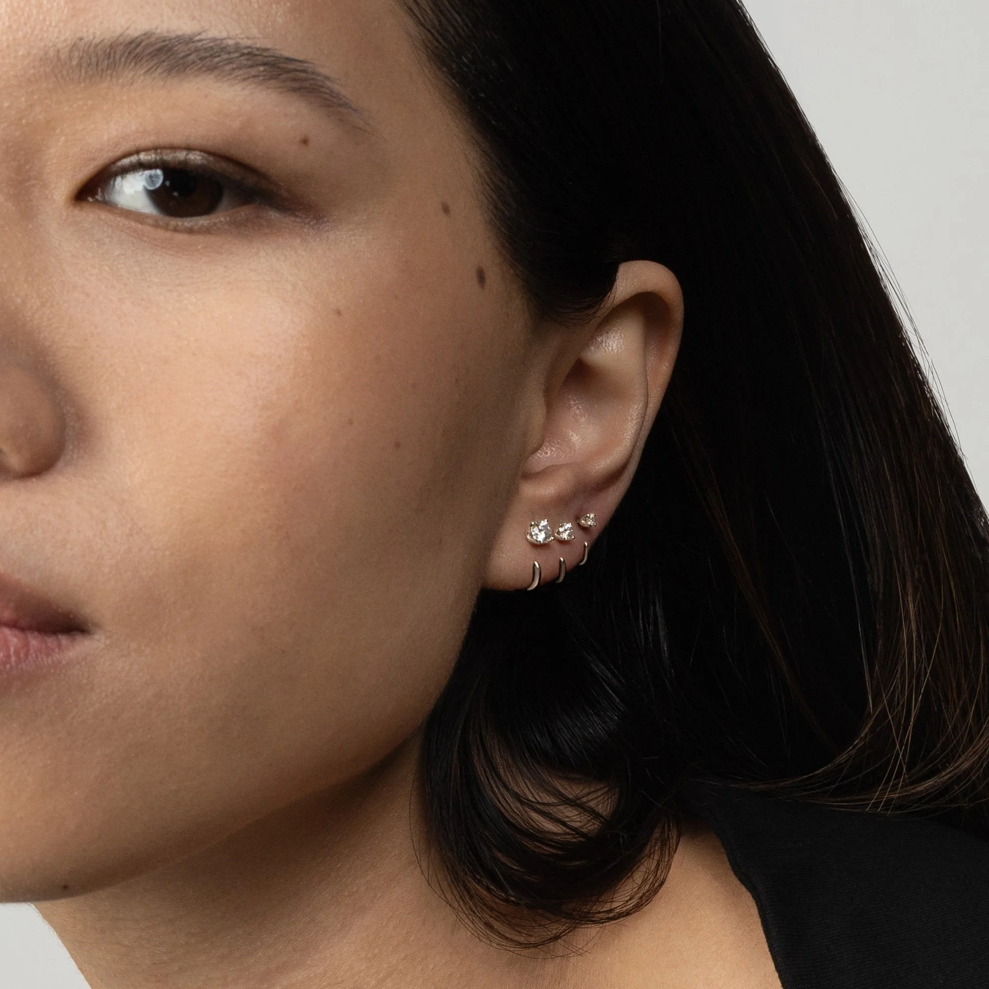 Stay Close Moissanite Hoops - Image 3