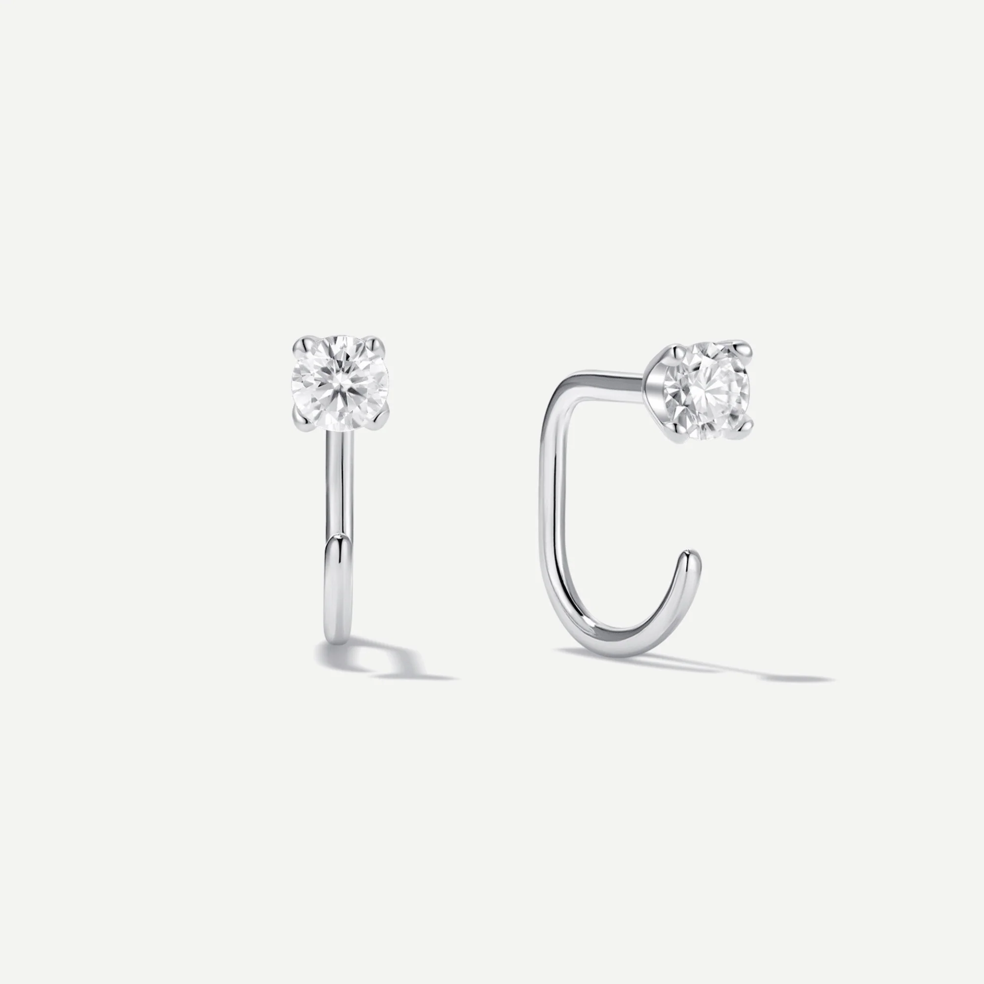 Stay Close Moissanite Hoops - Image 6