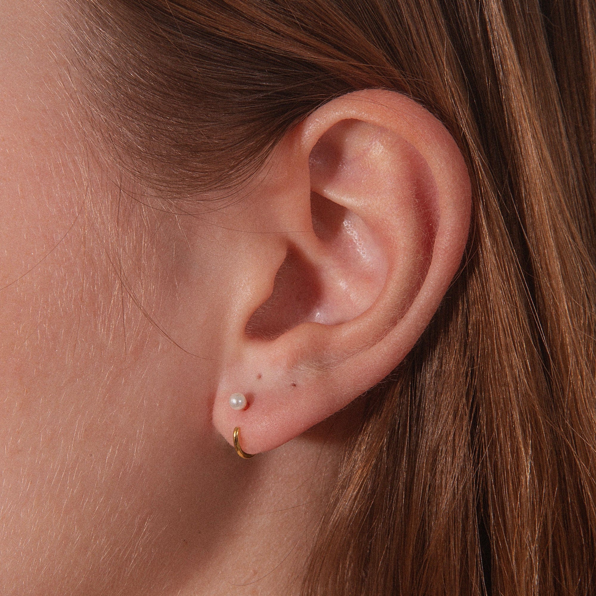 Stay Close Pearl Hoops - Image 3