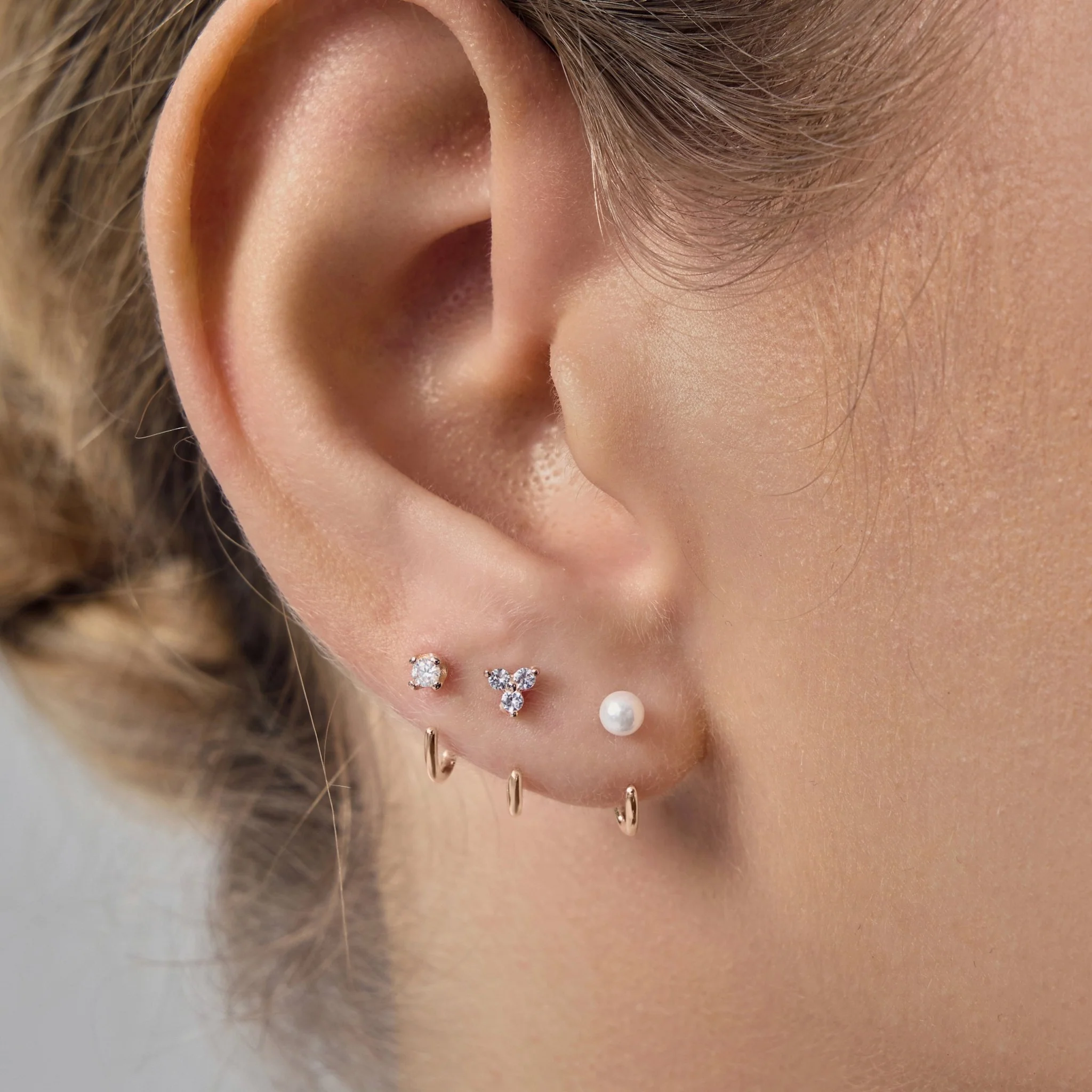Stay Close Pearl Hoops - Image 2