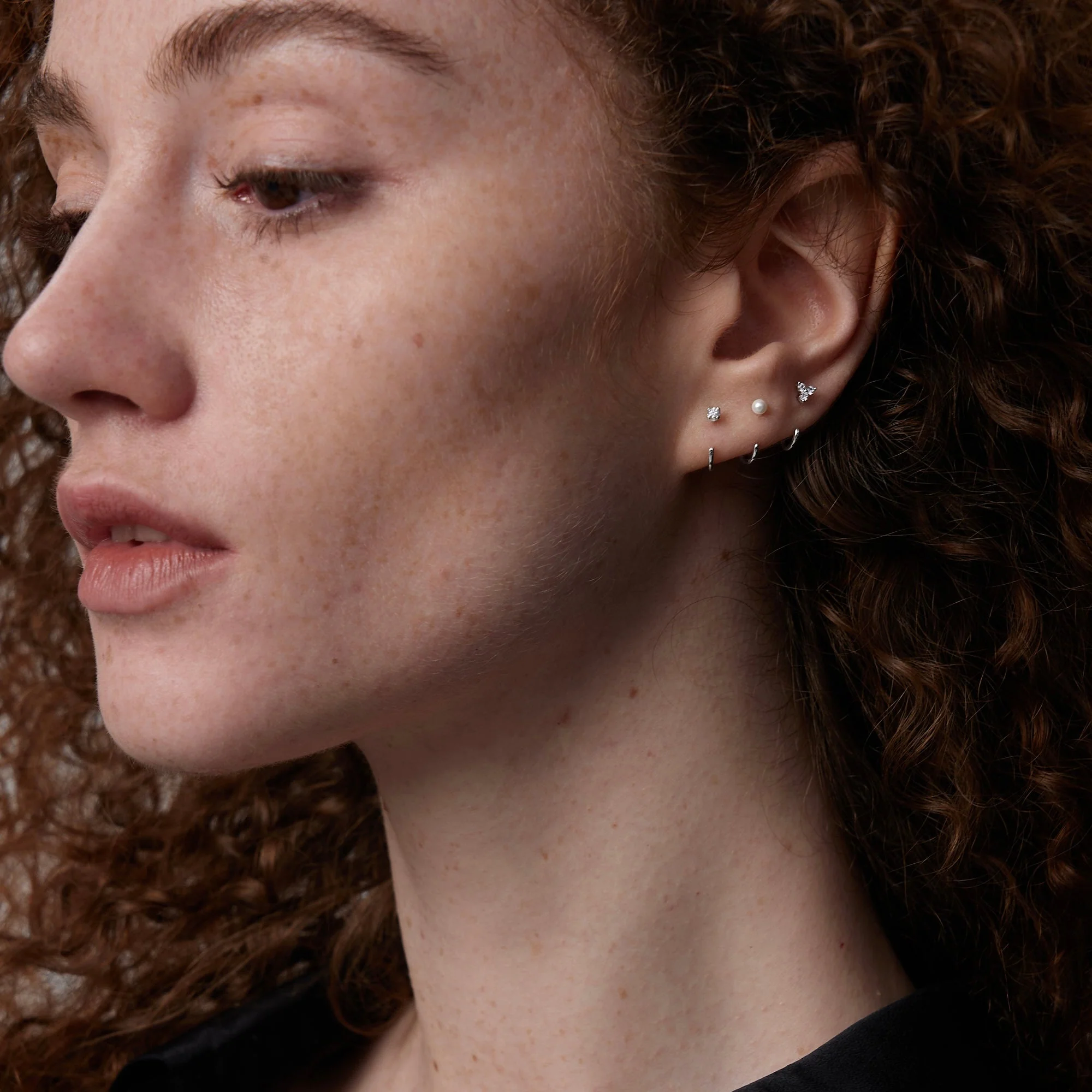 Stay Close Pearl Hoops Set - Image 4