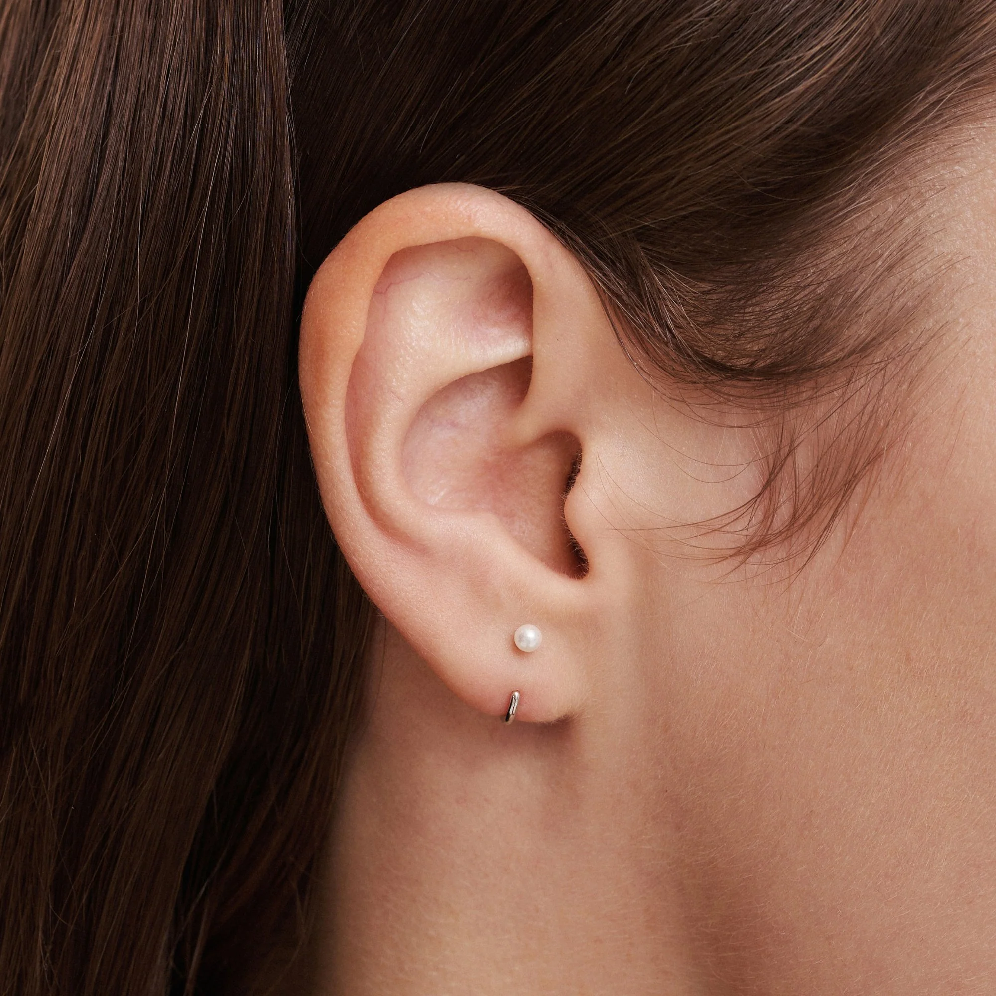Stay Close Pearl Hoops - Image 2