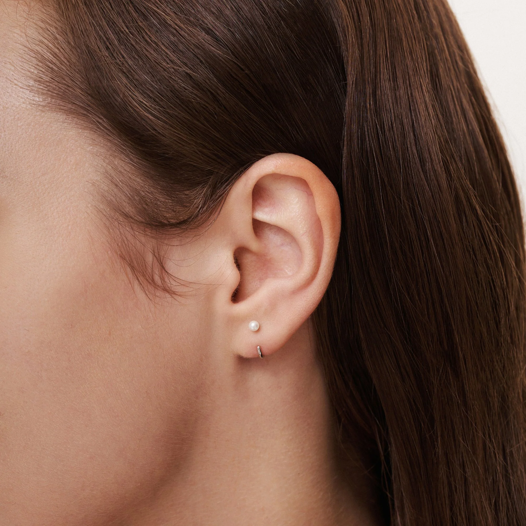 Stay Close Pearl Hoops - Image 3