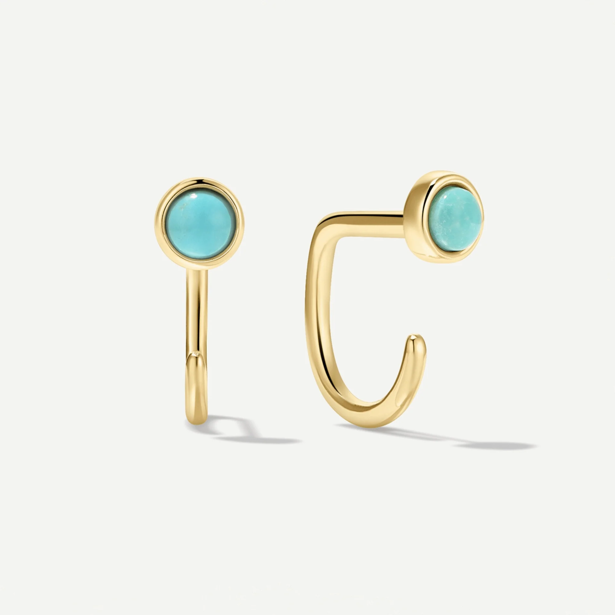 Stay Close Turquoise Hoops
