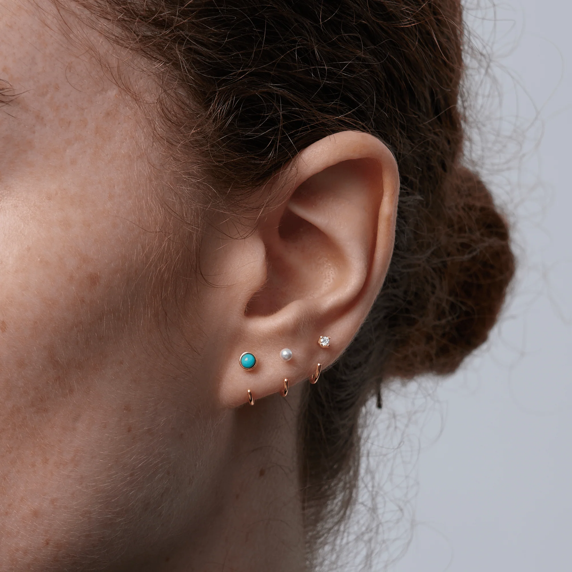 Stay Close Turquoise Hoops - Image 2