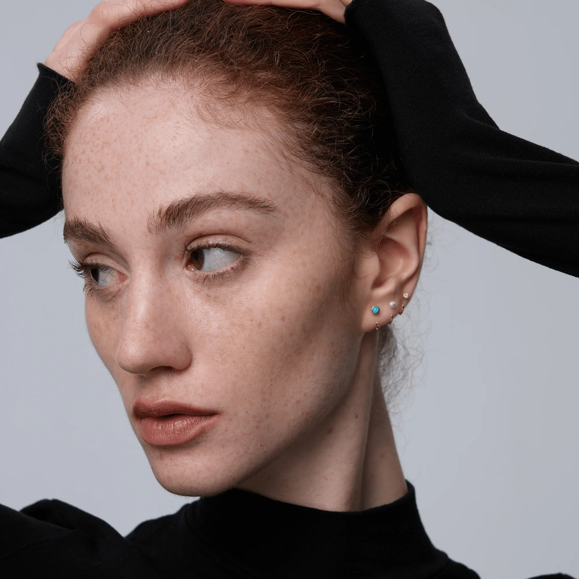 Stay Close Turquoise Hoops - Image 4