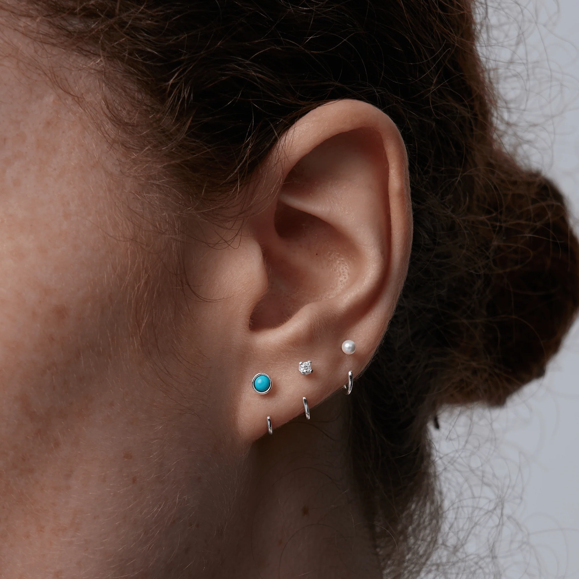 Stay Close Turquoise Hoops - Image 2