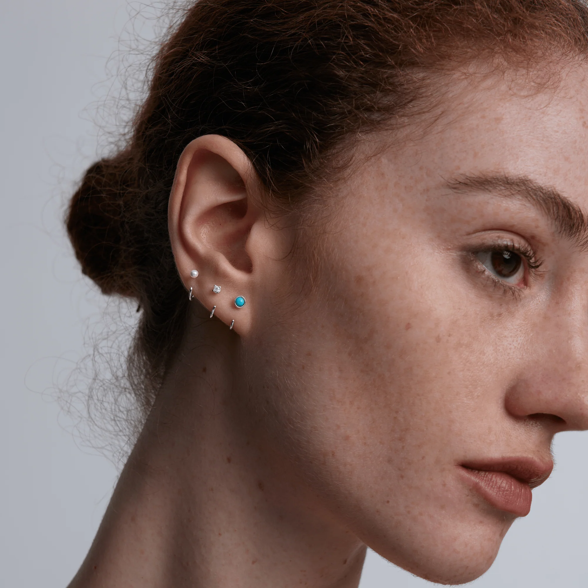 Stay Close Turquoise Hoops - Image 3