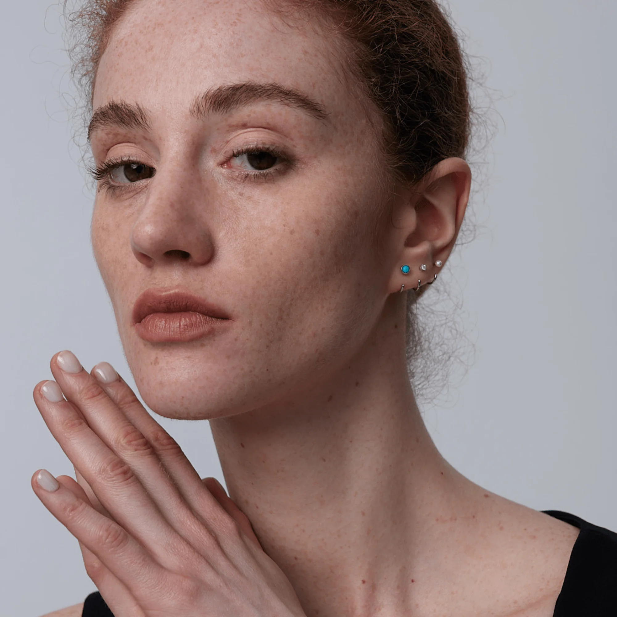 Stay Close Turquoise Hoops - Image 5