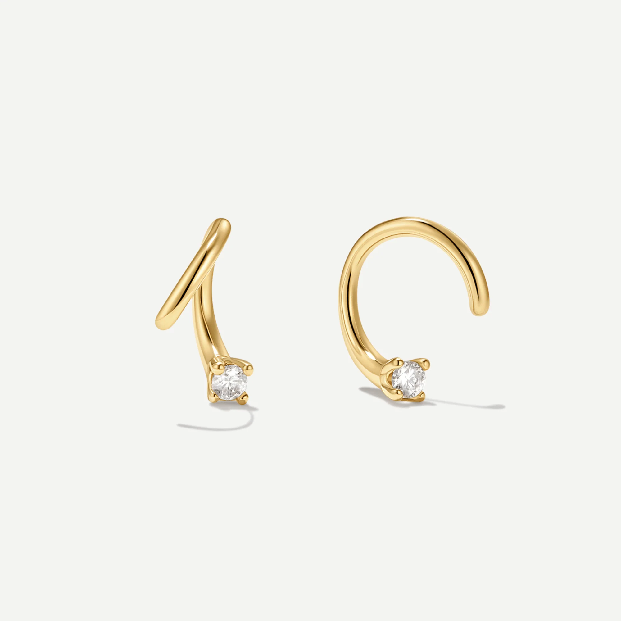 Swerve Moissanite Hoops