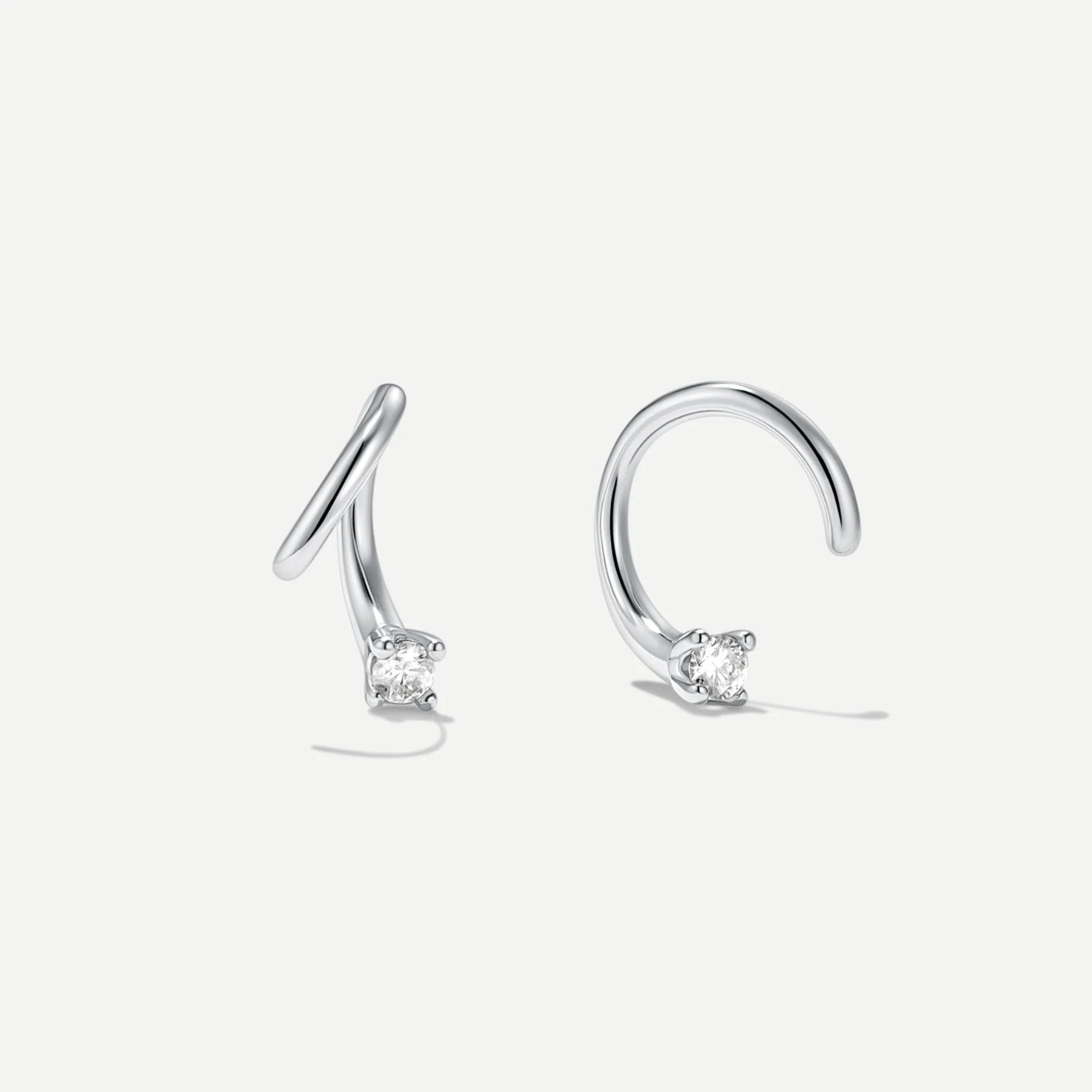 Swerve Moissanite Hoops